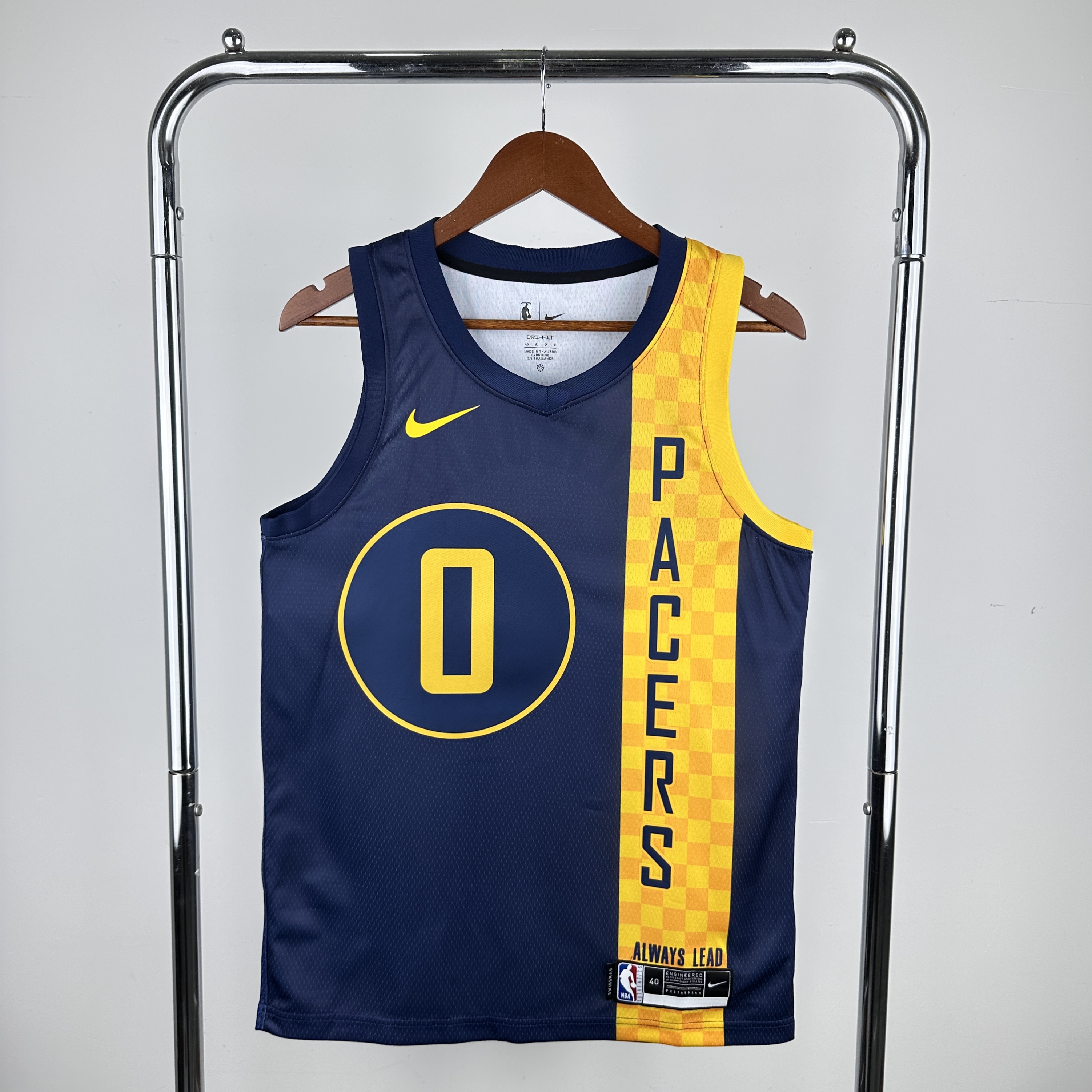 Men Indiana Pacers #0 Haliburton Blue City Edition Nike 2024 NBA Jersey->->NBA Jersey